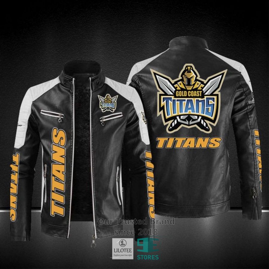 Gold Coast Titans Collar Block Leather 8