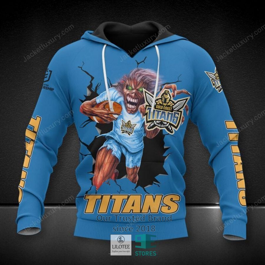 Gold Coast Titans Iron Maiden Blue Hoodie, Polo Shirt 21