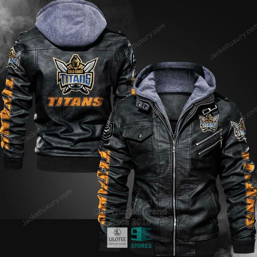 Gold Coast Titans logo Leather Jacket 4