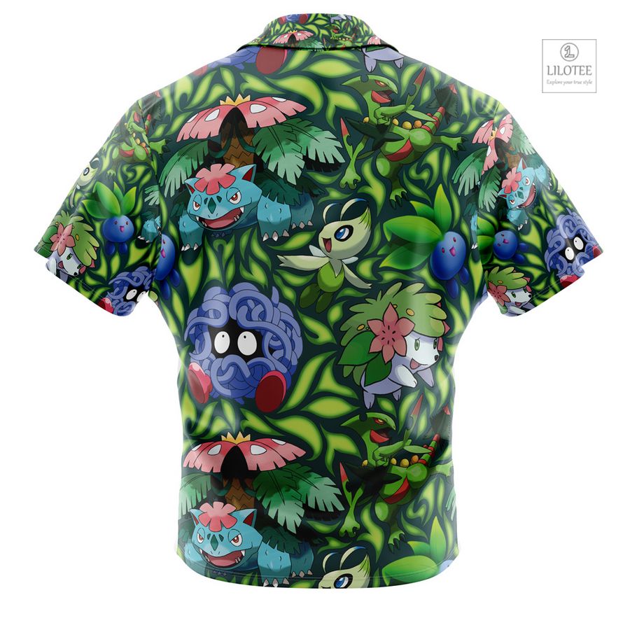 Grass Type Pokemon Short Sleeve Hawaiian Shirt 5