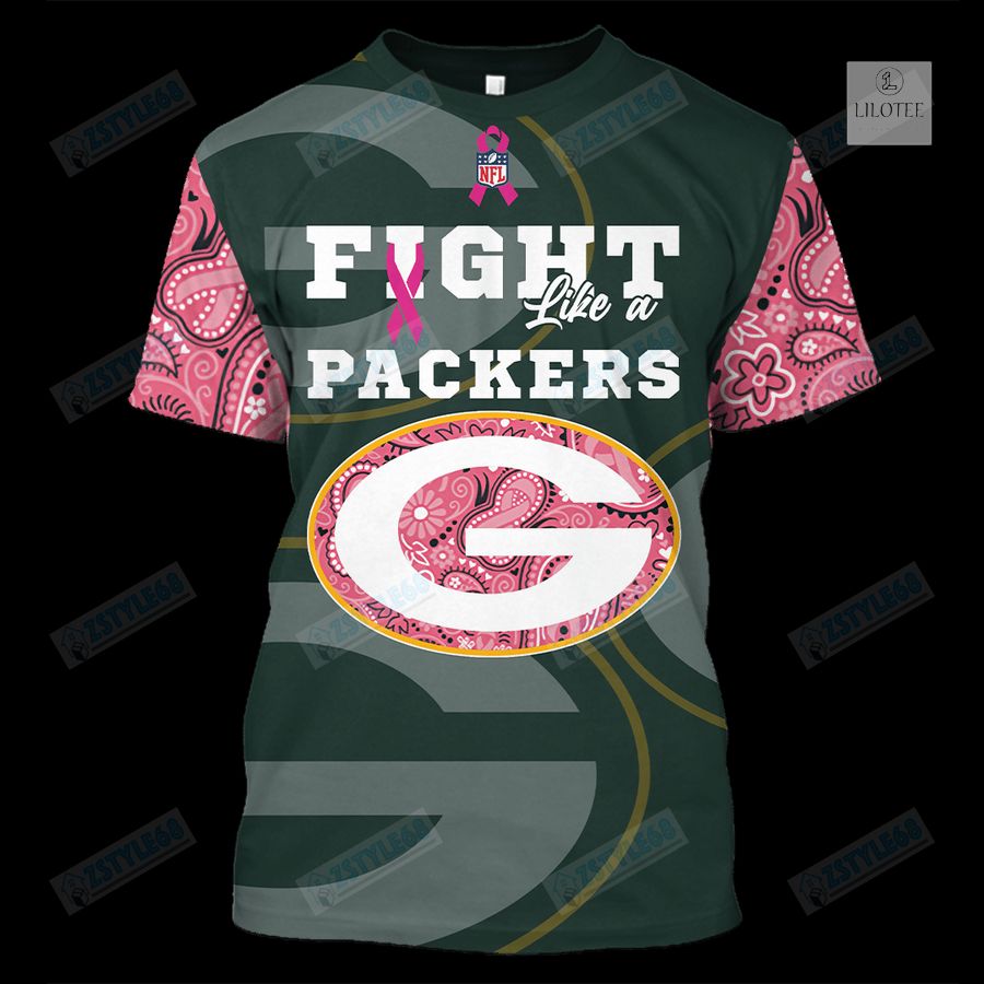 Green Bay Packers Breast Cancer Awareness 3D Hoodie, Shirt 19