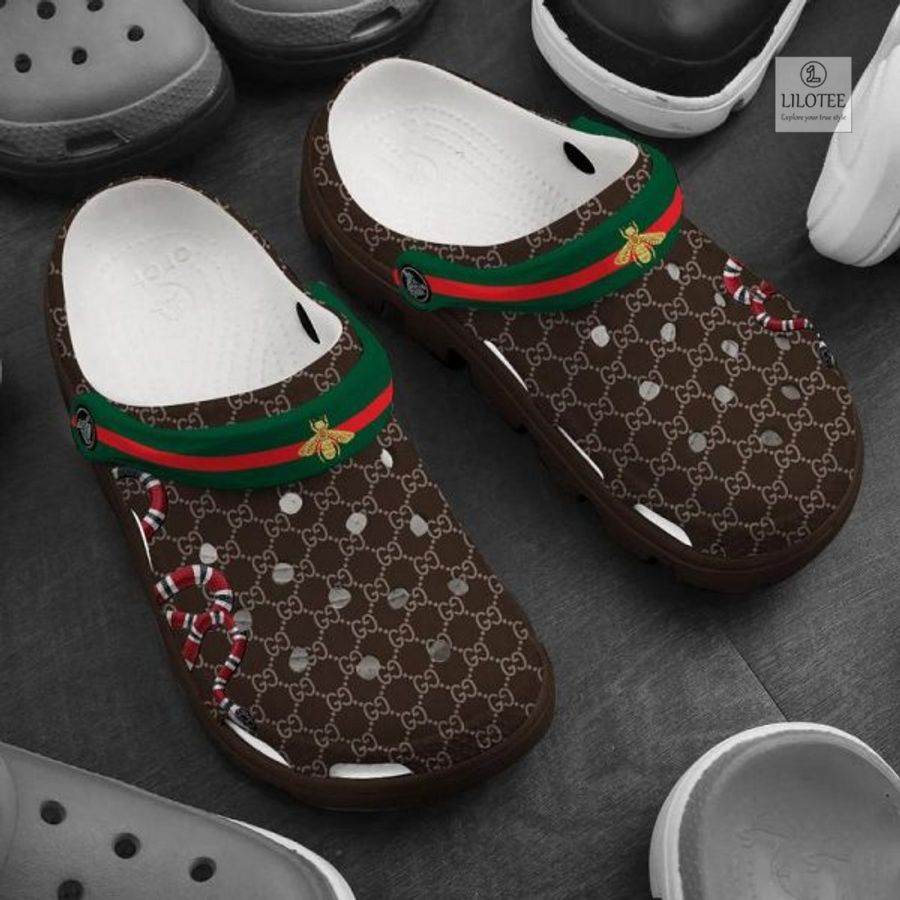 Gucci Bee Snakes Brown Crocband Shoes 3