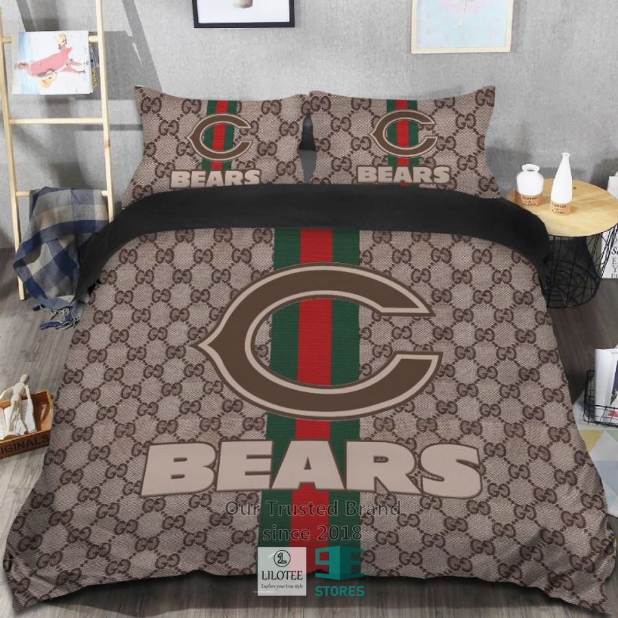 Gucci Chicago Bears Bedding Set 7