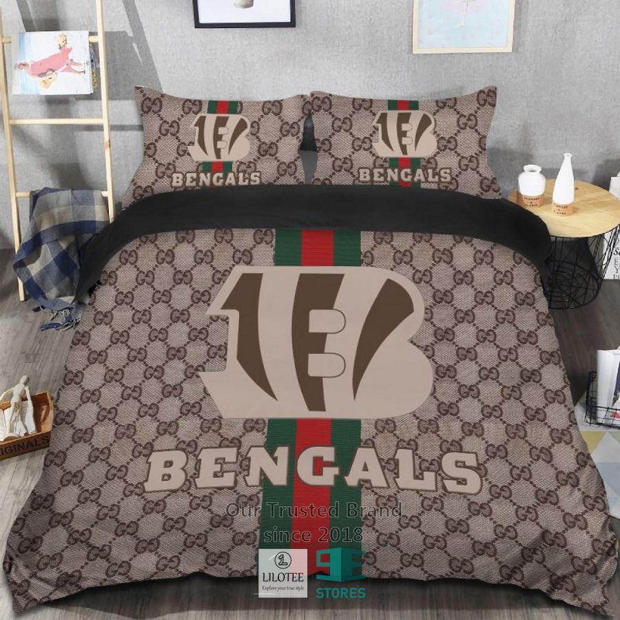 Gucci Cincinnati Bengals Bedding Set 6