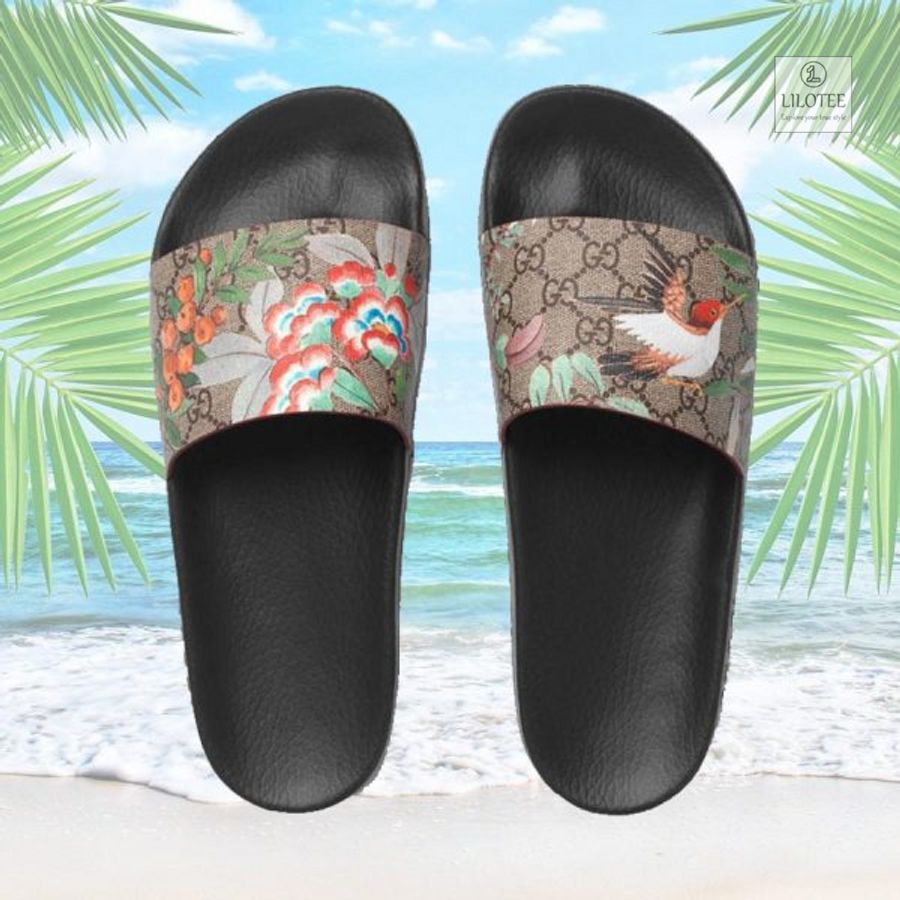 Gucci Floral Animal Slide Sandals 5
