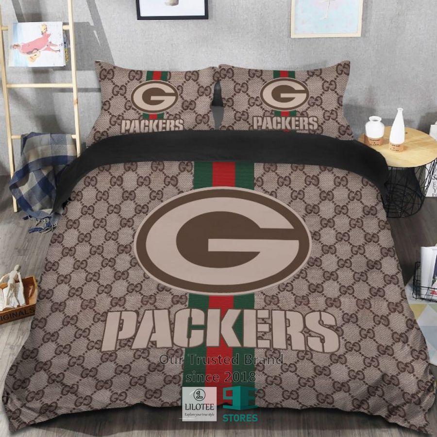 Gucci Green Bay Packers Bedding Set 7