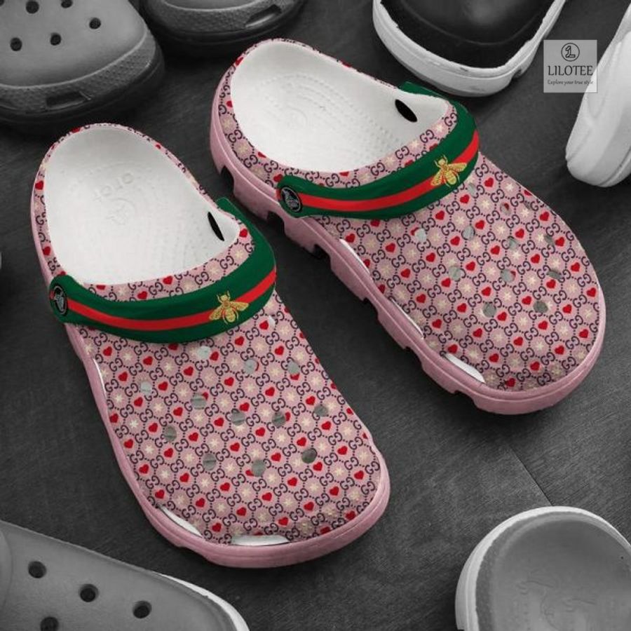 Gucci heart pink Crocband Shoes 4
