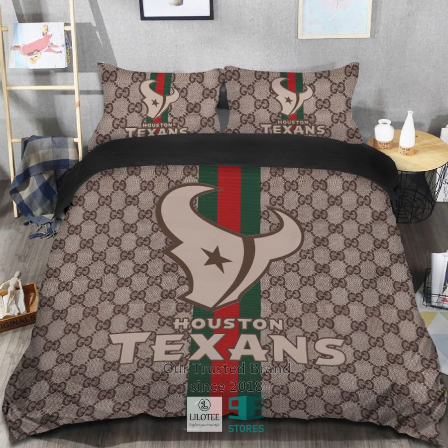 Gucci Houston Texans Bedding Set 6