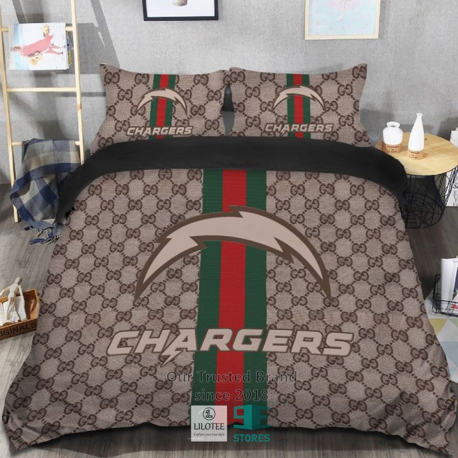 Gucci Los Angeles Chargers Bedding Set 6