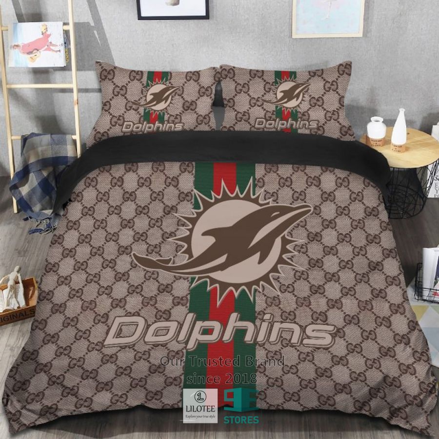 Gucci Miami Dolphins Bedding Set 6