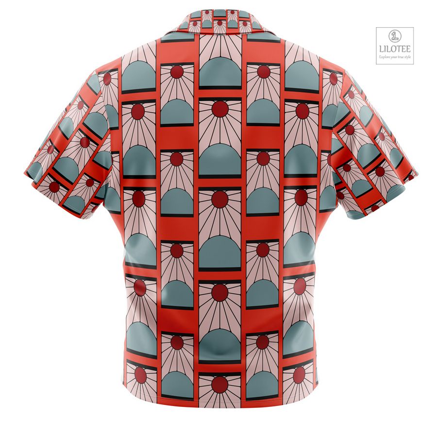 Hanafuda Earrings Demon Slayer Short Sleeve Hawaiian Shirt 4