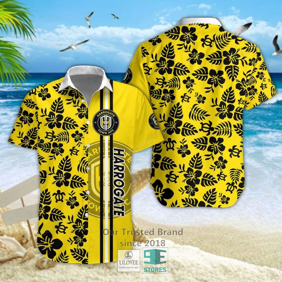 Harrogate Town AFC Hibicus Hawaiian Shirt 4