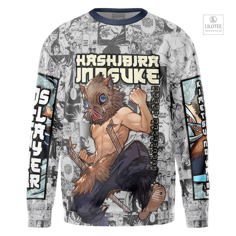 Hashibira Inosuke Manga Collage Demon Slayer Streetwear Sweatshirt 13