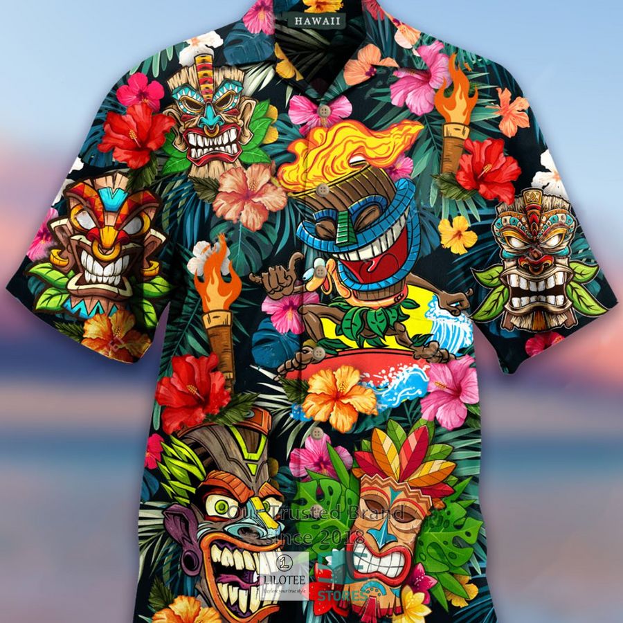 Hawaii Festival Mask Tropical Hawaiian Shirt 3