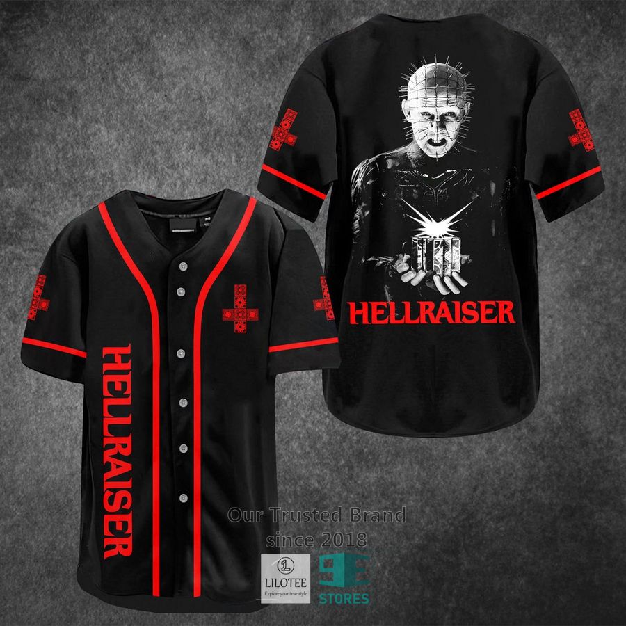 Hellraiser Horror Movie Black Red Baseball Jersey 2