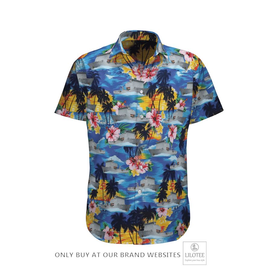 HMAS Choules Royal Australian Navy Hawaiian Shirt, Beach Shorts 28