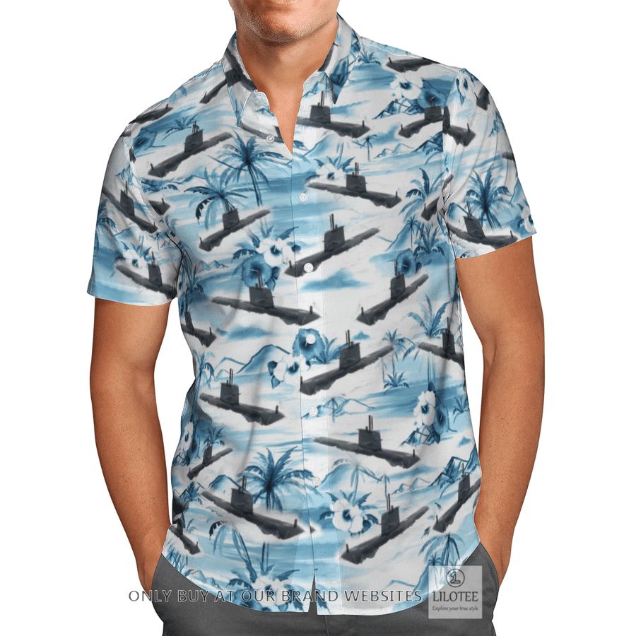 HMAS Collins SSG 73 Royal Australian Navy Hawaiian Shirt, Beach Shorts 12