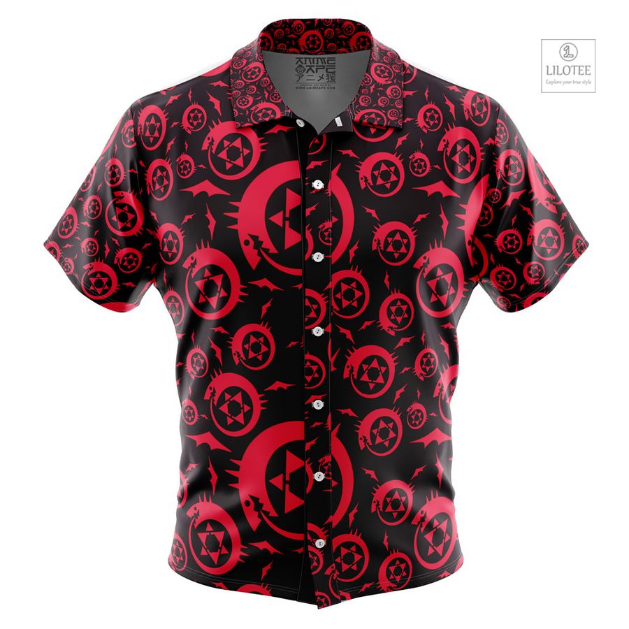 Homonculus Ouroboros Full Metal Alchemist Short Sleeve Hawaiian Shirt 8