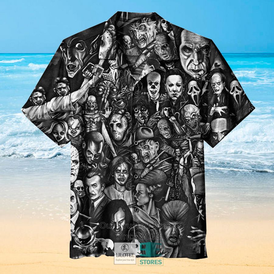 Horror Icon Collage Hawaiian Shirt 5