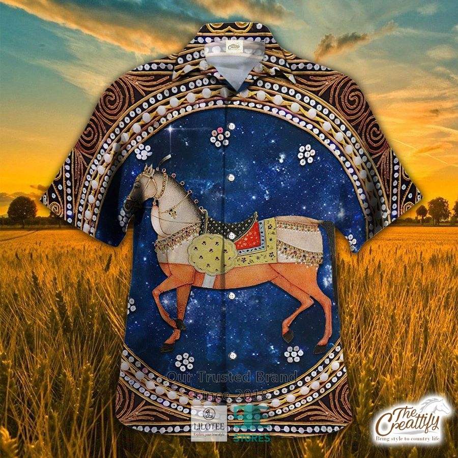Horse Floral Diamond Hawaiian Shirt 4