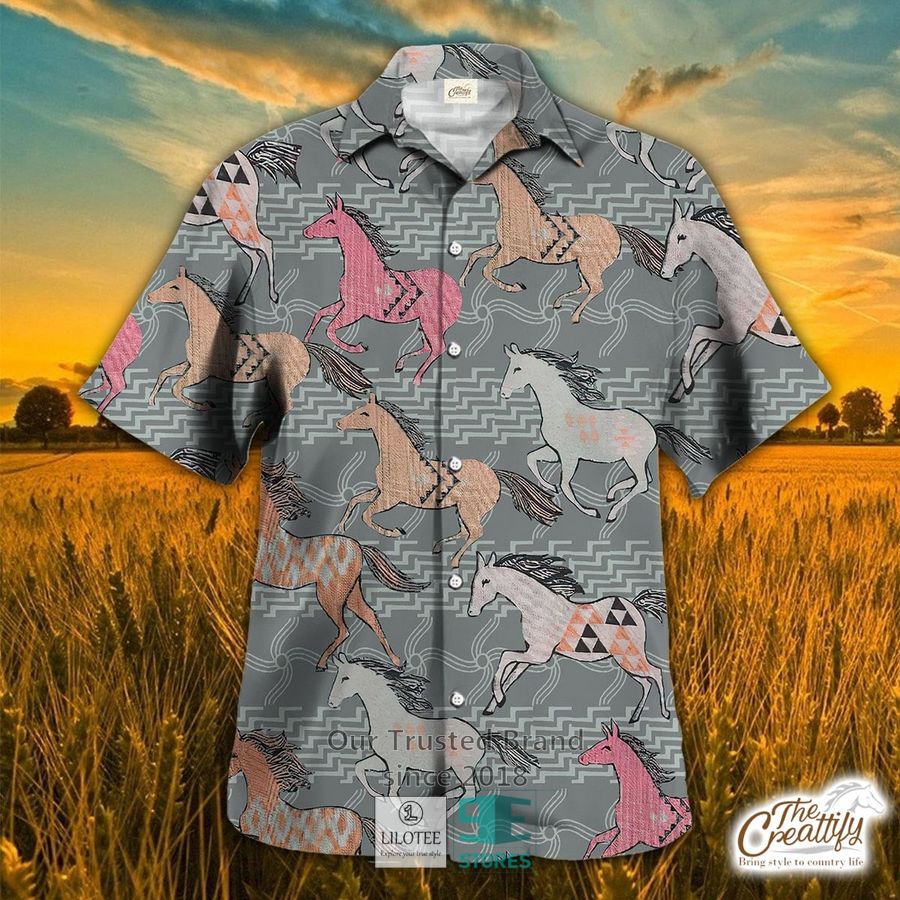 Horse Native Pattern Hawaiian Shirt 8
