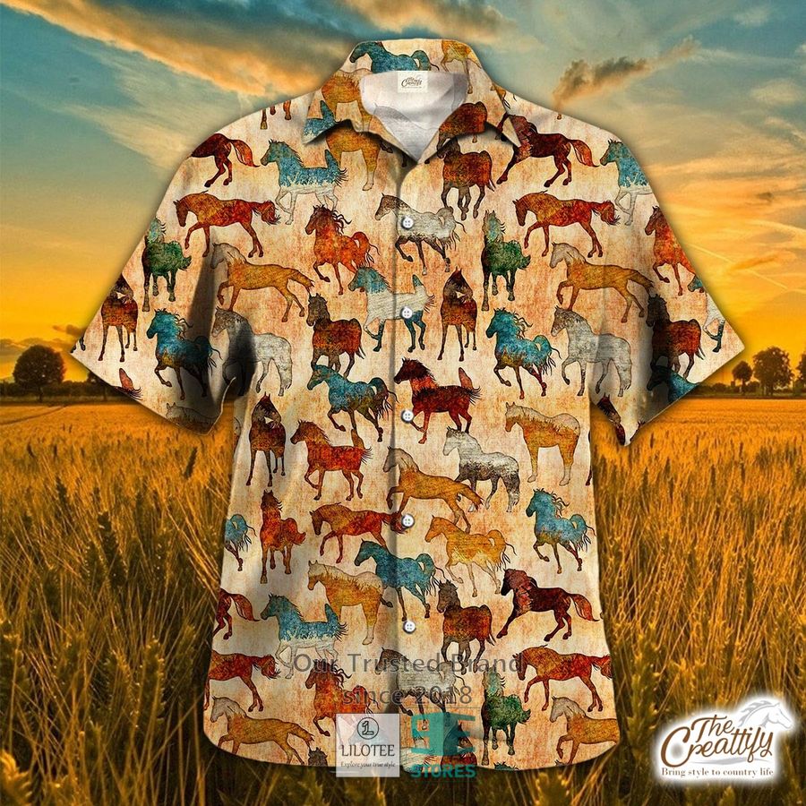 Horse Retro Hawaiian Shirt 4