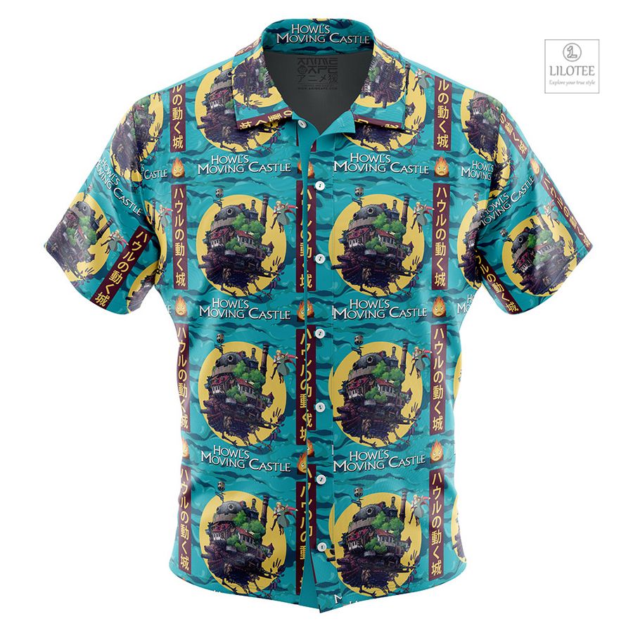 Howls Moving Castle Studio Ghibli Short Sleeve Hawaiian Shirt