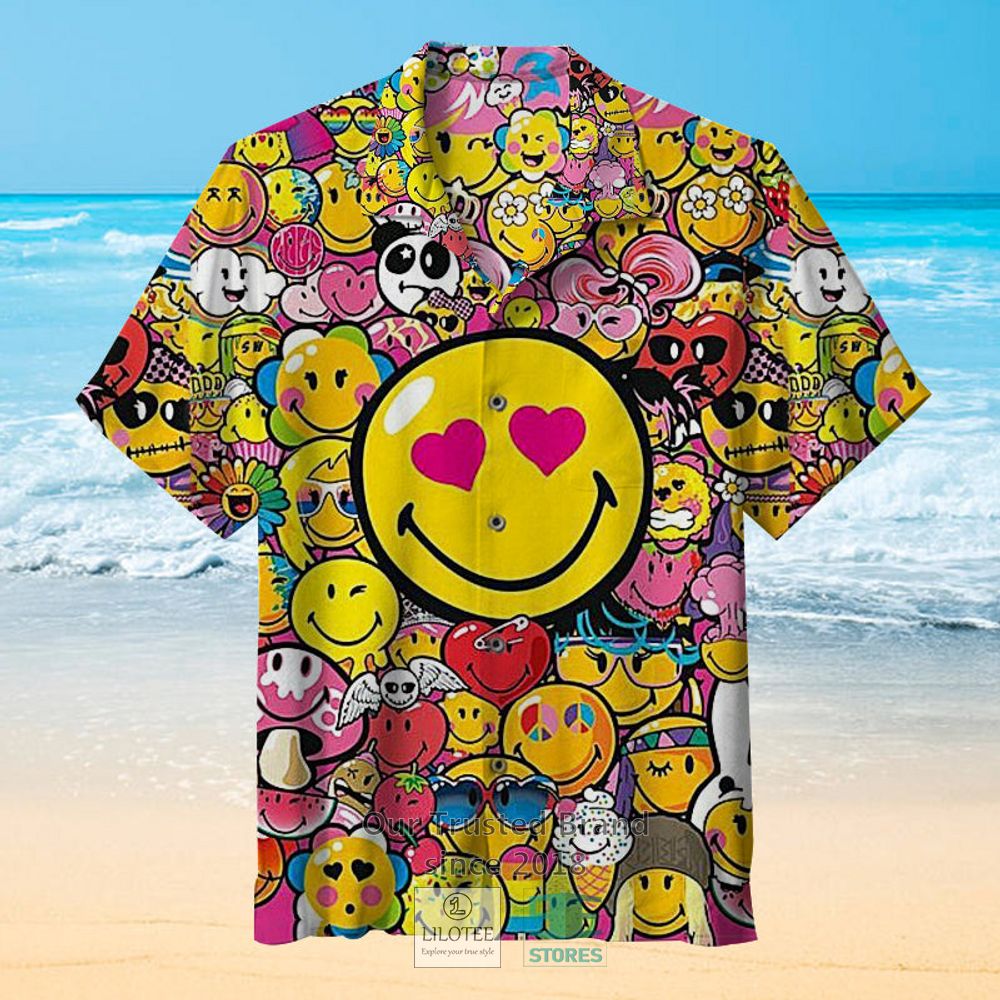 I Like Smiley Emoji Hawaiian Shirt 3