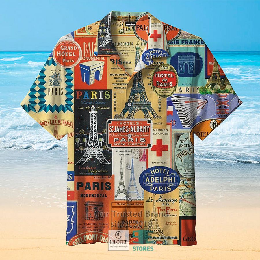 I Love Paris Casual Hawaiian Shirt 5