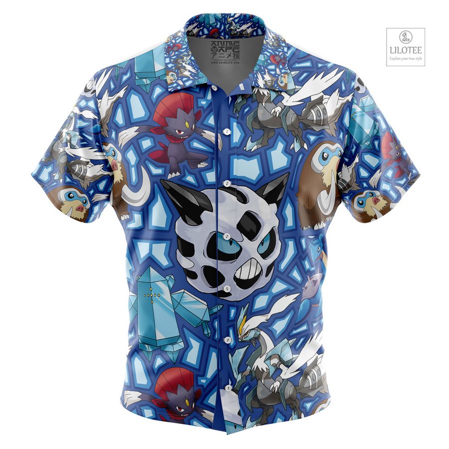 Ice Type Pokemon Short Sleeve Hawaiian Shirt 9