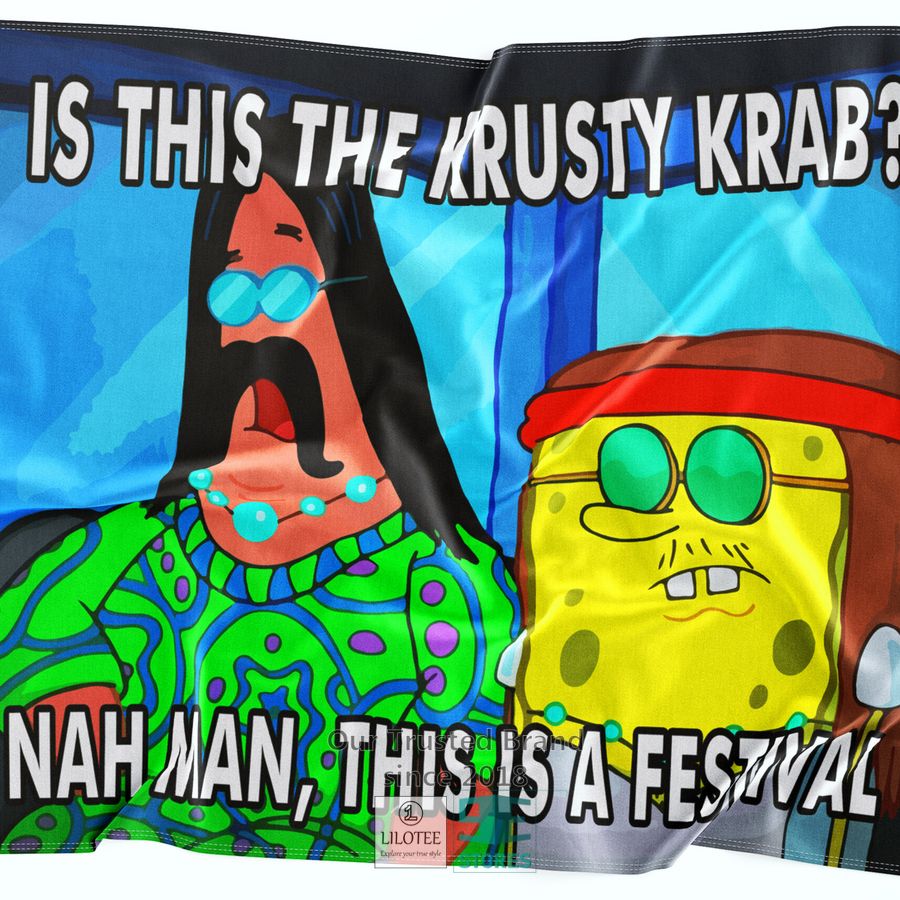 Is This The Krusty Krak Rave Flag 4