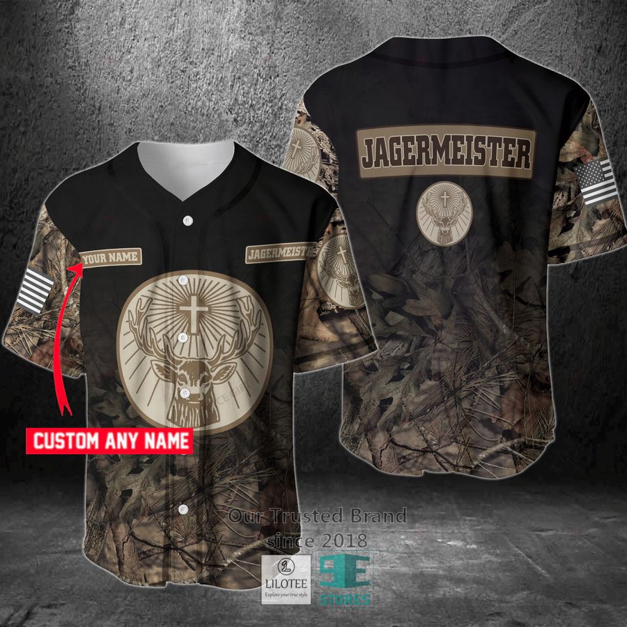Jagermeister Your Name Hunting Baseball Jersey 3