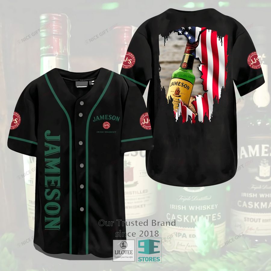 Jameson Irish Whiskey US Flag Baseball Jersey 2