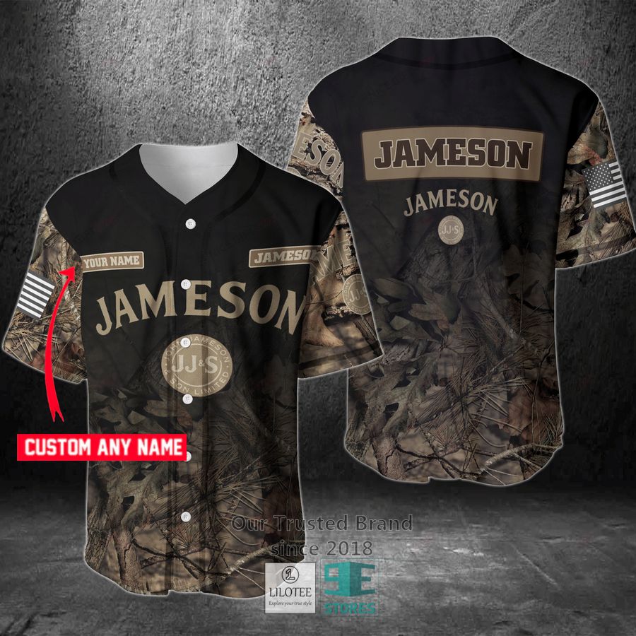 Jameson Irish Whiskey Your Name Hunting Baseball Jersey 3