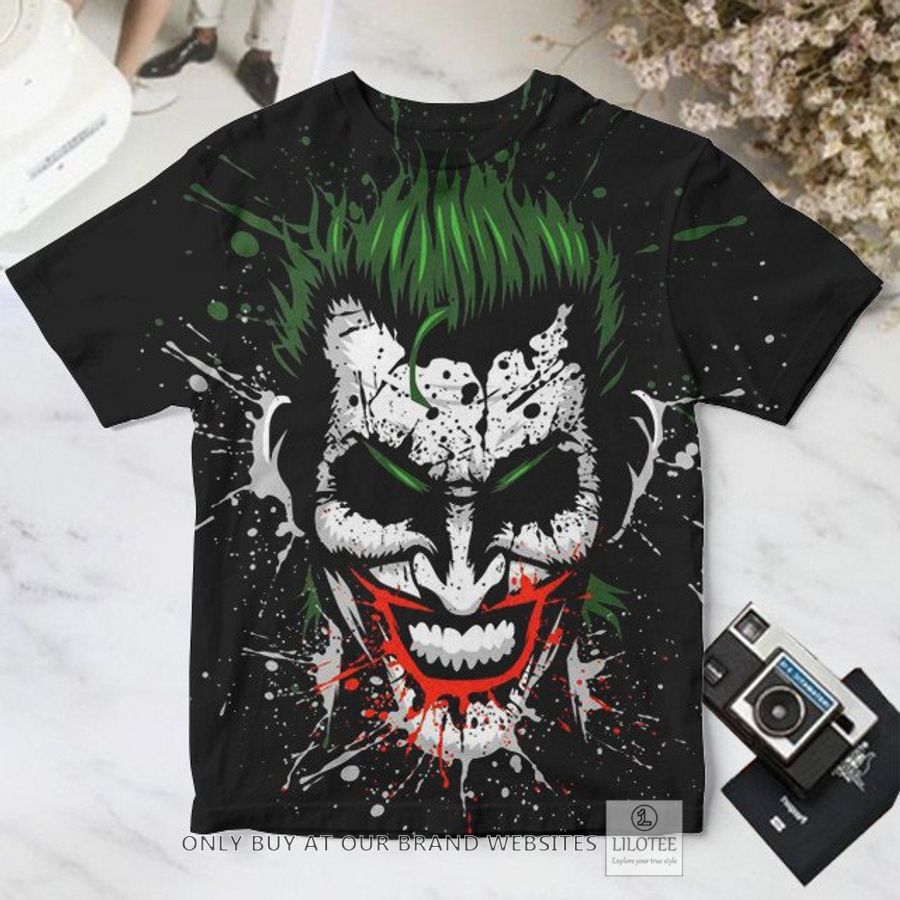 Joker face art dark T-Shirt 2