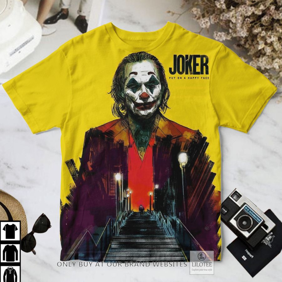 Joker Put on a happy face city stair T-Shirt 3