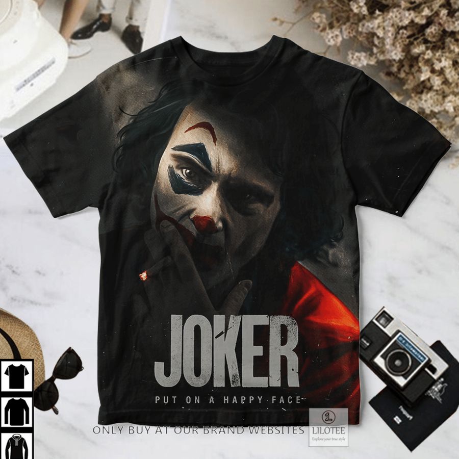 Joker Put on a happy face dark T-Shirt 3