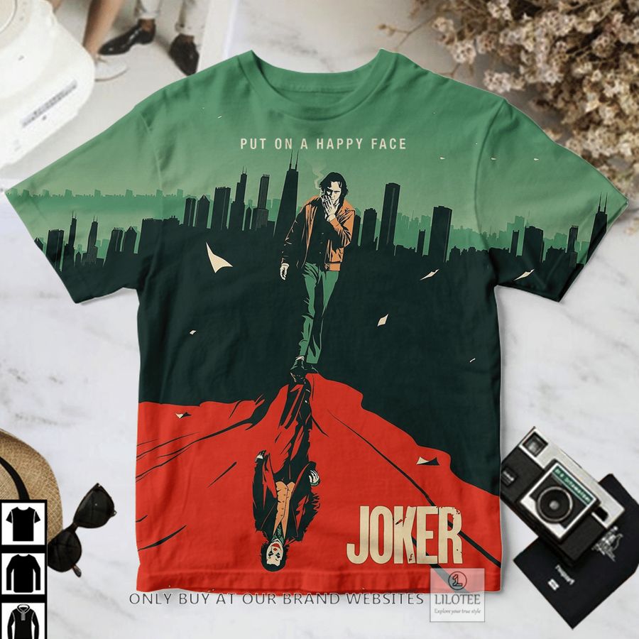 Joker Put on a happy face upside the city T-Shirt 2