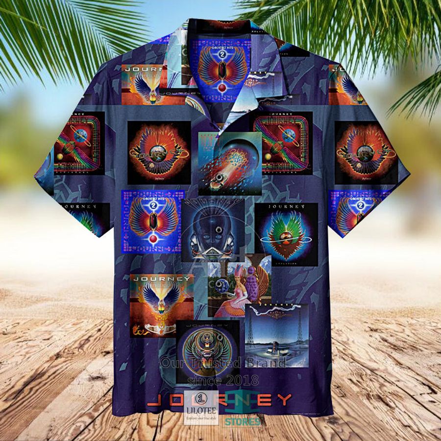 Journey Album Collage Casual Hawaiian Shirt 2
