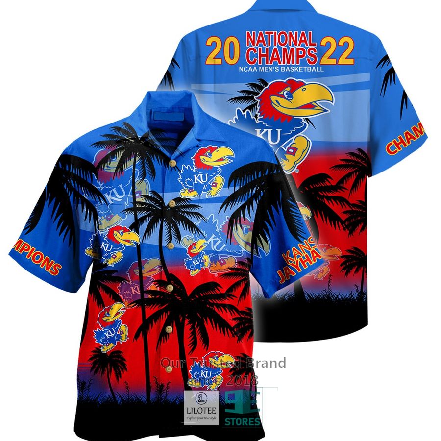Kansas Jayhawks National Champs 2022 Hawaiian Shirt, Short 13