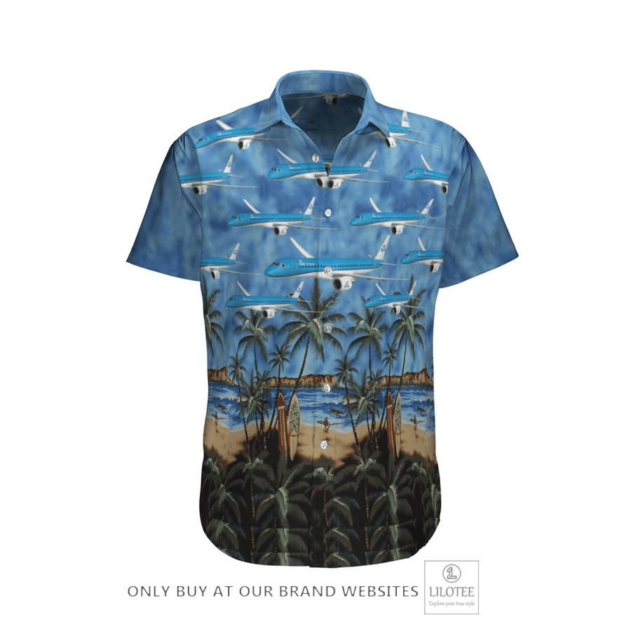 Alternative view of KLM Royal Dutch Airlines Embraer E195-E2 Hawaiian Shirt and Shorts