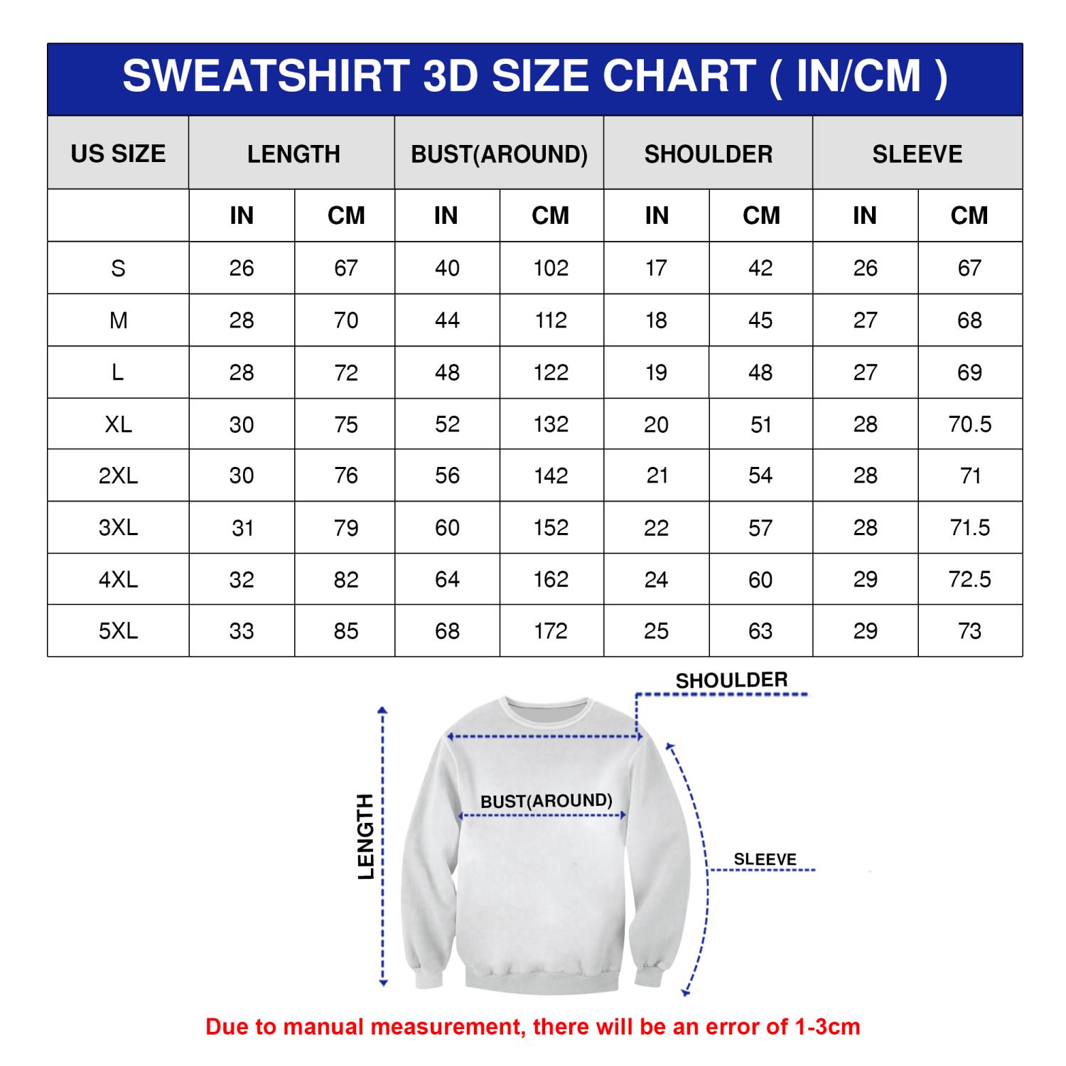 Sweatshirt Size: