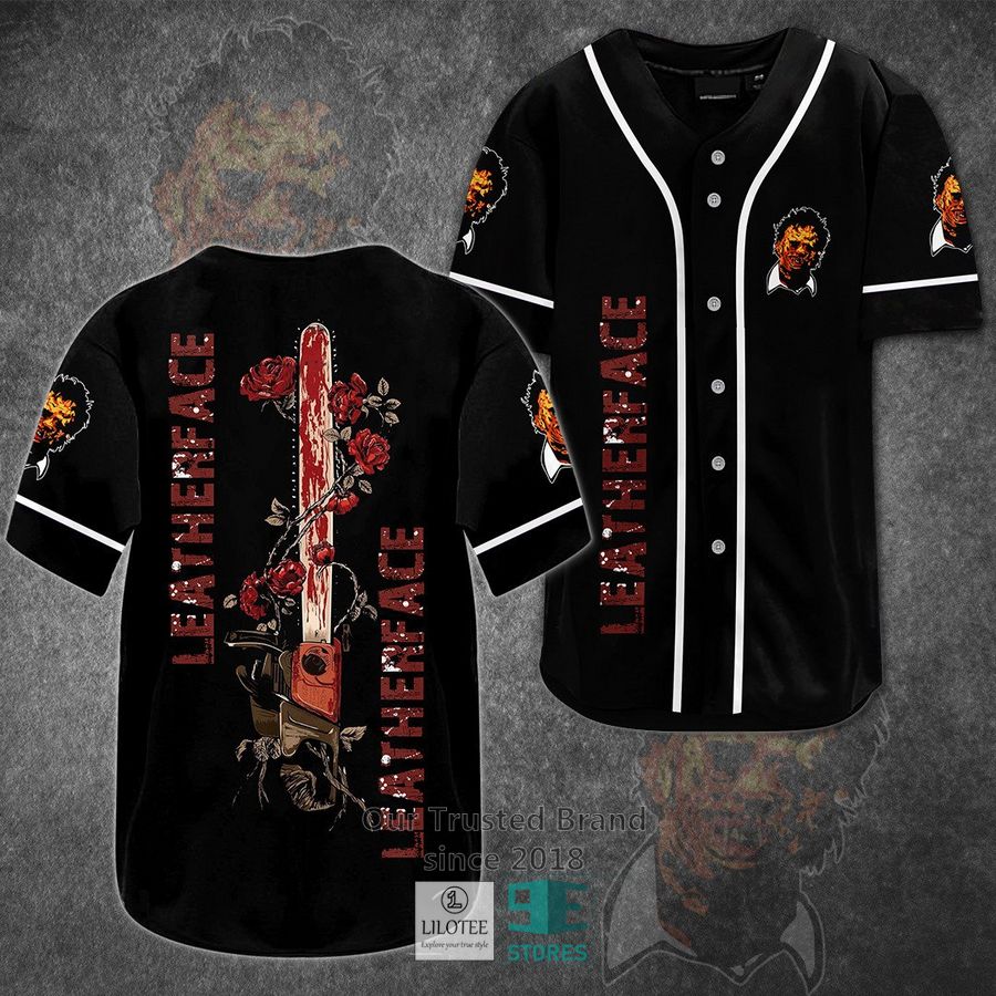 Leatherface Horror Movie Baseball Jersey 3
