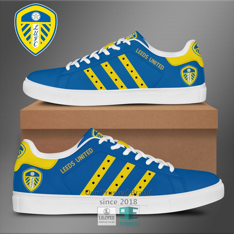 Leed United Blue and yellow line Stan Smith Low Top Shoes 4