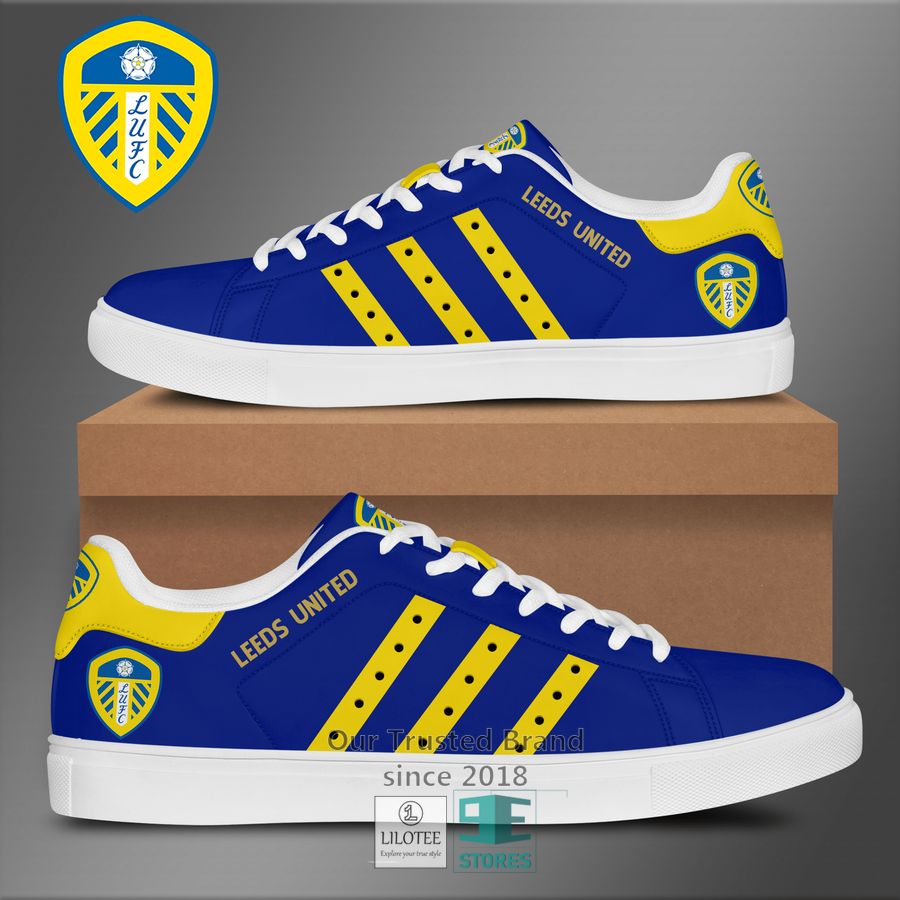 Leed United Blue and Yellow Stan Smith Low Top Shoes 5