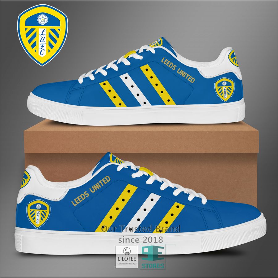 Leed United Blue yellow Adidas line Stan Smith Low Top Shoes 4