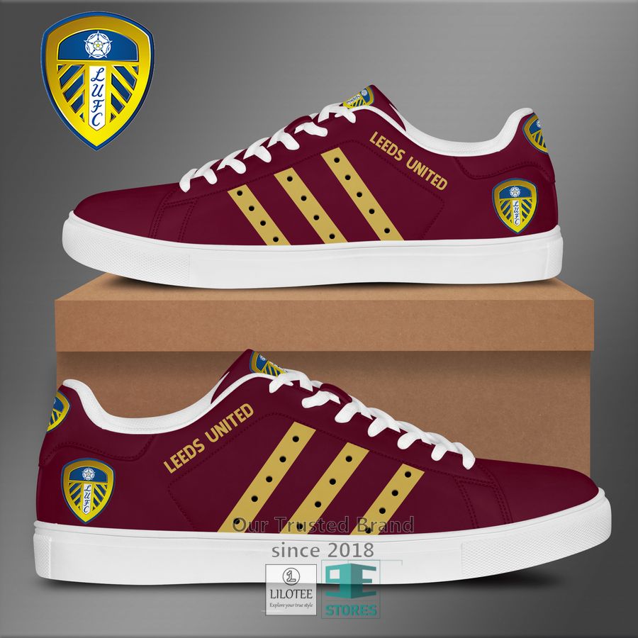 Leed United Dark Red Stan Smith Low Top Shoes 4