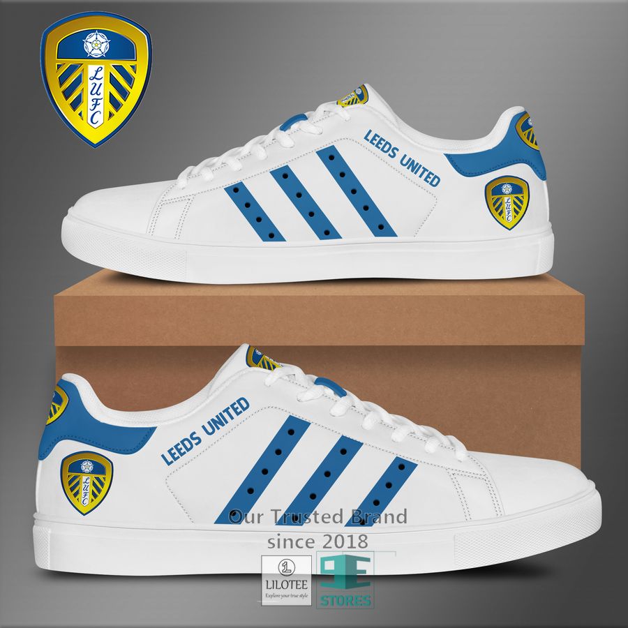 Leed United White blue Stan Smith Low Top Shoes 5
