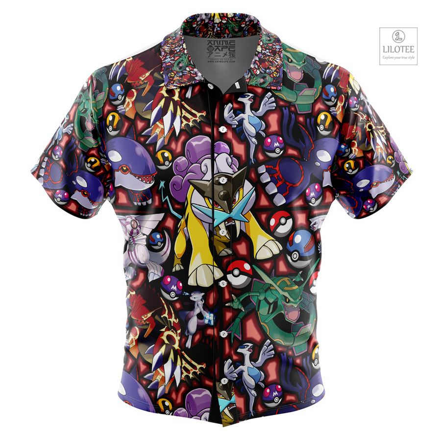 Legendary Pokemon Short Sleeve Hawaiian Shirt 8