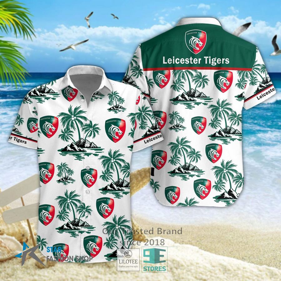Leicester Tigers Hawaiian Shirt, Short 4